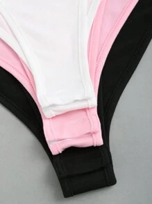 Sweetra Conjunto de 2 piezas informal con body de cuello de corazón fruncido y unicolor para mujeres