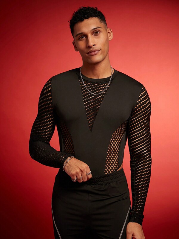 FeverCity Monos ajustados y sexy con huecos para hombres, aptos para verano y otoño