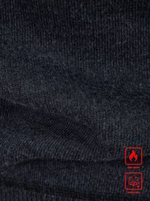 Manfinity Homme 男士休闲连帽开衫，带保暖内衬，适合秋冬季节，男士冬季开衫，男士保暖连帽开衫，长袖上衣 - 深灰色 - 查看 5