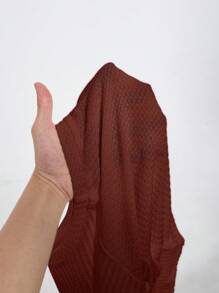 SHEIN VCAY Damen Einfarbiges Lässig Top mit Rundhalsausschnitt und Fledermausärmeln, Alltagstragen