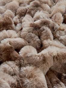 1 件棕色舒适兔毛毛绒毯子大号单人床特大号豪华蓬松长毛绒毯床上用品盖毯柔软舒适沙发毯适用于家庭、沙发、客厅大号单人床特大号宿舍床上用品返校床上用品 - 咖啡棕 - 查看 5