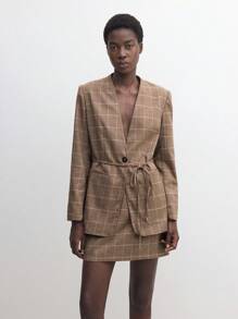 BizChic Brown Long Sleeve 2 Pieces Women Wool Suit Jacket Outfit, Vintage Look, Commuter Clothing For Thanksgiving, Christmas