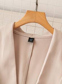 Celure 大码女式两件套西装套装，纯色披肩领长袖西装外套和裤子，秋季通勤装