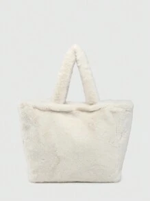 ROMWE Kawaii 女士蓬松蝴蝶结刺绣大容量手提包