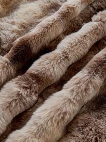 1 件棕色舒适兔毛毛绒毯子大号单人床特大号豪华蓬松长毛绒毯床上用品盖毯柔软舒适沙发毯适用于家庭、沙发、客厅大号单人床特大号宿舍床上用品返校床上用品 - 咖啡棕 - 查看 4