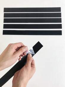 SHEIN 10 件亚克力镜面装饰墙贴情人节、情人节婚礼、生日镜面墙面装饰房间装饰墙镜房间装饰浴室装饰客厅装饰 - 黑色 - 查看 4