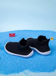 Baby Girls' Low-Top Sports Shoes, Lightweight Breathable Elastic Upper, Easy To Put On & Take Off, Non-Slip Sole, Suitable For Daily Wear, Fabric Upper For Better Breathability, Spring/Summer
