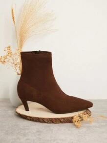 SHUZIA Botín con tacón de gatito de elástico, con vibra navideña y de vacaciones para el otoño, el invierno, Año Nuevo, el Día de San Valentín y el verano - Regalo de San Valentín