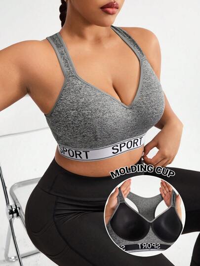 Rhythm Era Plus Size Seamless Sports Bra, High Support Cross Back Design,With Sewn-In Pads,Non-Removable Pads For Women High Support Racerback,Workout, Yoga, Running