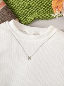 SHEIN Tween Girl Autumn Color Block Plaid Lapel Long Sleeve Jacket, Solid Color Round Neck Long Sleeve T-Shirt And Pleated Skirt 3pcs Set