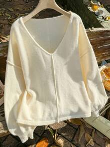 Comfortcana Suéter holgado informal de talla grande, otoño invierno