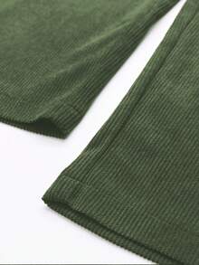 Women's Solid Color With Pockets Straight Leg Casual Pants - Army Green - View 6