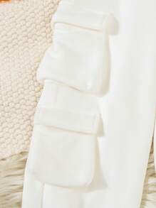 2 st Unga flickor Halloween Ghost Blommig pumpa "BOO" tryck långärmad utsvängd outfit + Halloween-tema + julklapp + vardagskläder - Multifärgad - Visa 5