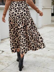 EMERY ROSE 女士裙子冬季女裙冬季女装山寨芯豹纹豹纹服装豹纹裙子 - 彩色 - 查看 2