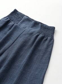 SHEIN LUNE 女款高腰彈性寬褲