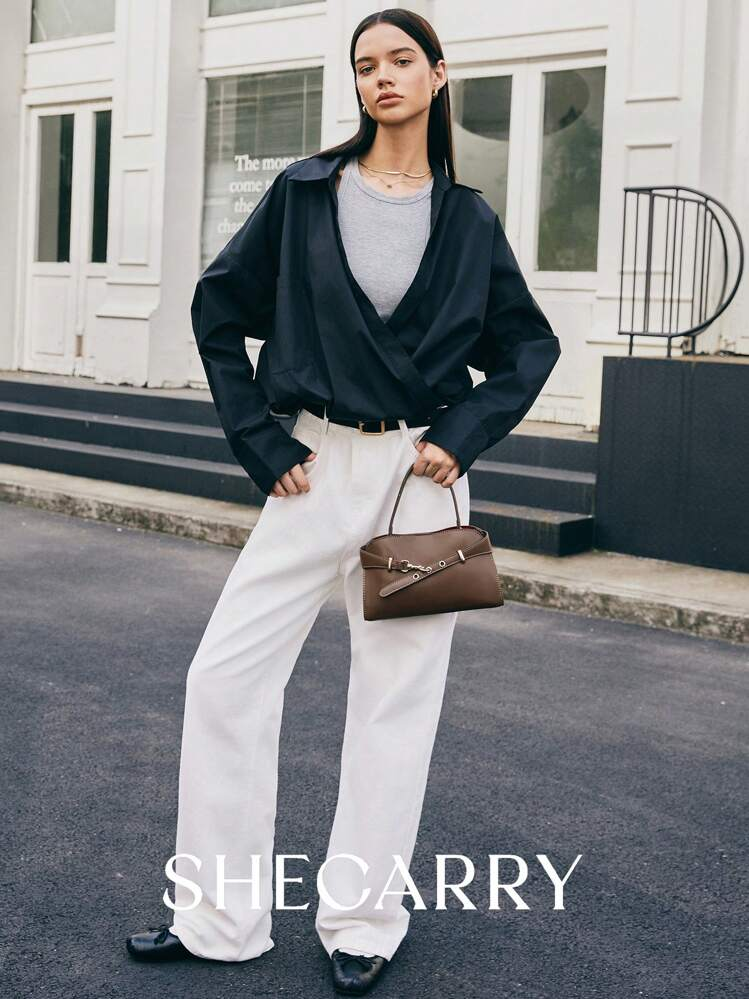 SHECARRY حقائب محمولة من المرأة جلد صناع يخريف شتا...