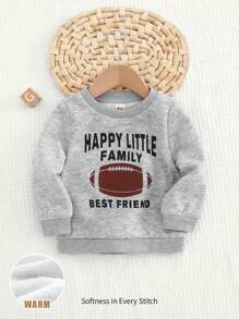 Cozy Pixies Baby Girl Raglan Sleeve Olive Oil Graphic Crewneck Sweatshirt - Light Grey - View 1