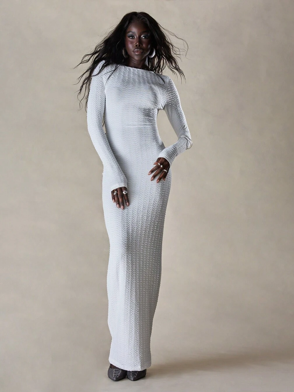 missguided white cut out dress MISSGUIDED Elegant Strapless Maxi Dress Cutout DetailMISSGUIDED