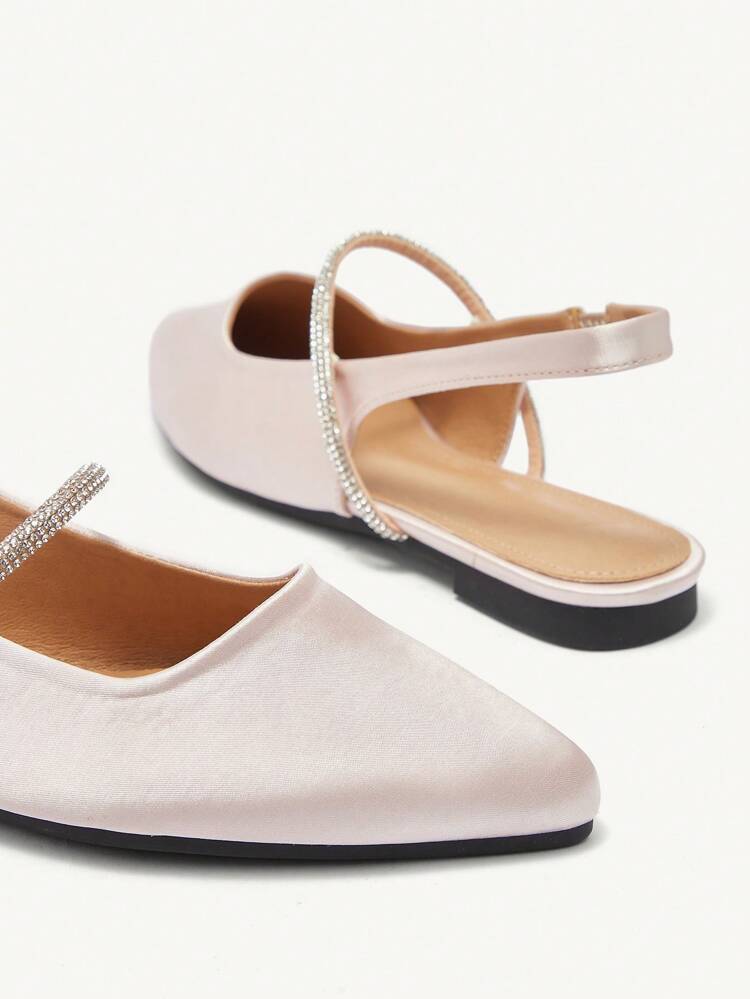 CUCCOO CHICEST Women's Comfy Rhinestone Pointed Toe Casual Flats