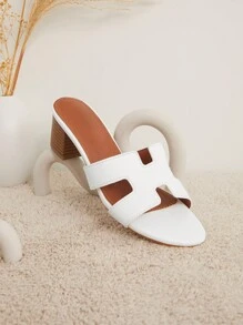 SHUZIA Women's Thick Heel Wide Fit H Band Fashion Slide Sandals Holiday Vacay Vibe For And Summer Shoes Spring Shoes Spring Break Easter Mother's Day Present