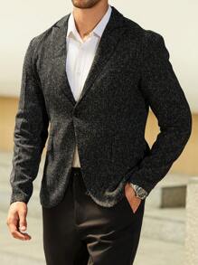 Manfinity Mode Men's Button Front Long Sleeve Shirt And Pants Suit - Black - View 6