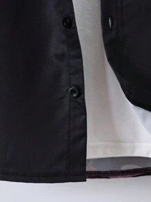 SHEIN 年轻男孩时尚趣味猴子卡通图案撞色连帽外套，适合户外、学校等各种场合，时尚舒适，秋冬 - 彩色 - 查看 5