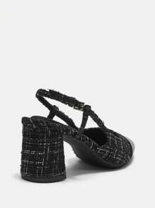 CUCCOO BIZCHIC Women's Fashion Pointed Toe Colorblock High Heels Spring Shoes Spring Break Easter For Christmas Spring Shoes - Black - View 8