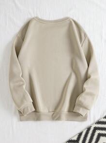 INAWLY Sudadera casual de cuello redondo de manga larga con estampado de pan de jengibre, talla grande, para otoño/invierno