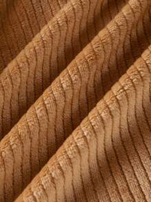 Young Girl Thicken Thermal Lined Turndown Collar Cardigan Sweater Jacket, (2 Pieces Sold Separately) - Khaki - View 5