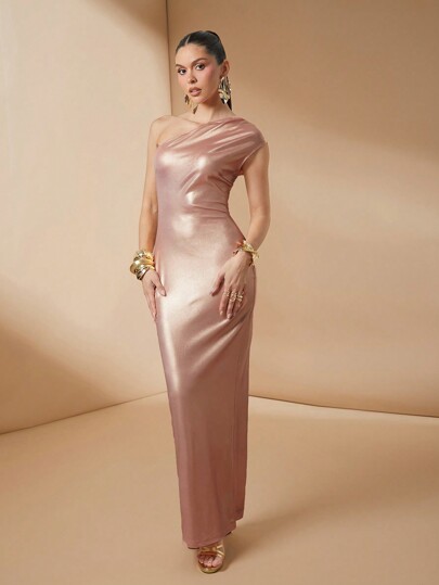 Lumalex Vestido elegante y glamuroso para mujer con escote drapeado, ajustado y largo para fiestas de fin de año, cenas de gala y eventos formales durante el otoño, el invierno, Acción de Gracias y el Año Nuevo