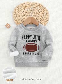 Cozy Pixies Baby Girl Raglan Sleeve Olive Oil Graphic Crewneck Sweatshirt - Light Grey - View 3