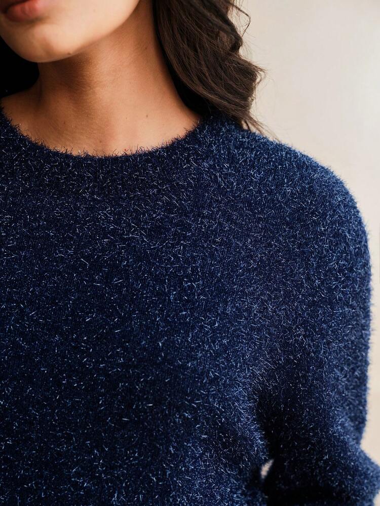 1pc Women's Fashionable Knitted Pullover Sweater, Autumn, Fall Winter