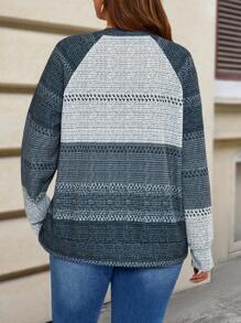 EMERY ROSE Plus Size Casual Everyday Zip-Up Raglan Sleeve Hoodie, Autumn/Winter