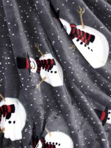 1 件法兰绒毯子、床上用品、圣诞元素图案毯子、厚实柔软的亲肤材料沙发毯、办公室午睡毯、房间装饰沙发毯、旅行露营多用途毯子、适用于客厅、卧室、返校季、节日礼物