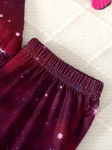 2pcs/Set Girls Casual Sports Hooded Long Sleeve Butterfly Print Sweatshirt And Drawstring Pants Set, Suitable For Vacation, Travel And Outdoor, Spring & Autumn