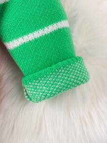 Suéter navideño con diseño de dinosaurio de Santa Claus de manga larga negra para niño pequeño. Atuendo festivo de otoño/invierno, conjunto a juego familiar (se venden por separado 3 piezas) - Rojo - Ver 7