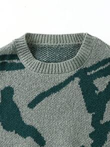 Pull tricoté col rond décontracté pour adolescent, convient pour le printemps, l'été, l'automne, la rentrée scolaire, style streetwear ample, pour la maison, les sorties, les fêtes, l'école