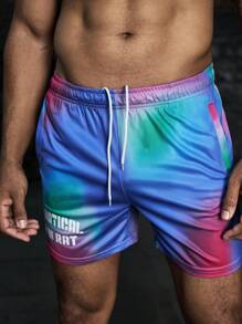 Manfinity Sport Corelite شورتات رياضية كاجوال للرجال بخط جيب ملون بطراز صديق - متعدد الألوان - مشاهدة 7