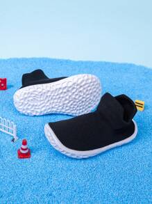 Baby Girls' Low-Top Sports Shoes, Lightweight Breathable Elastic Upper, Easy To Put On & Take Off, Non-Slip Sole, Suitable For Daily Wear, Fabric Upper For Better Breathability, Spring/Summer