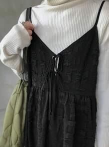 FRIFUL Vestido informal de verano de largo hasta la mitad de la pierna, sin mangas, con bolsillos y de unicolor para mujeres