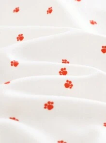 Cozy Pixies 新生女婴卡通狐狸图案撞色长袖连脚连体衣，圣诞节适用 - 彩色 - 查看 3