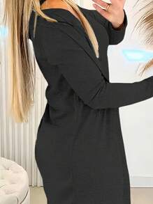 INAWLY 3pcs/Set Women Solid Color Long Sleeve Jacket, Round Neck Vest And Leggings Casual Outfit Fall Cloth For Women