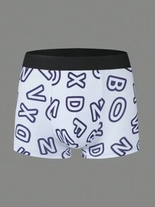 3pcs/Pack Men Letter Print Casual Boxer Briefs - Multicolor - View 4