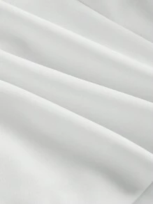 SHEIN MOD 大码复古甜美白色蝴蝶结装饰连衣裙 - 白色 - 查看 4