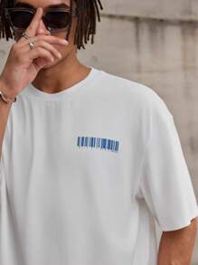 Forever 21 男款白色前後印花寬鬆T恤 - 白色 - 查看 3