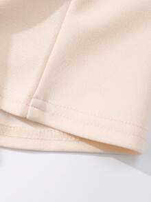 SHEIN 青少年女孩优雅荷叶边下摆长袖连衣裙配腰带，适合日常、节日派对、舞会、假日、夏季、旅行 - 黑色 - 查看 7