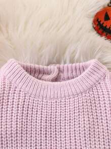 فتاة صغيرة سترة بأكمام طويلة وياقة طاقم، برتقالي هالوين، بيج، أبيض، برتقالي، بني. دافئة ومريحة للخريف والشتاء. تحتوي على تصميم خط فني ، تطريز كرتوني لرسومات اليقطين، مناسبة لمناسبات هالوين، عيد الميلاد، الملابس اليومية، العفوية، الموضة، لارتداء في الداخل والخارج والسفر - الأرجواني - مشاهدة 4