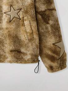 ROMWE MEN ROMWE Avant 男士前拉链长袖简约口袋夹克，休闲日常穿着 - 彩色 - 查看 3