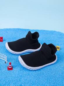 Baby Girls' Low-Top Sports Shoes, Lightweight Breathable Elastic Upper, Easy To Put On & Take Off, Non-Slip Sole, Suitable For Daily Wear, Fabric Upper For Better Breathability, Spring/Summer