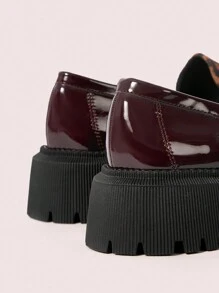 CUCCOO DOLLMOD Giày lười đế dày mũi tròn màu nâu thoải mái cho nữ - Nhiều màu - Xem 4